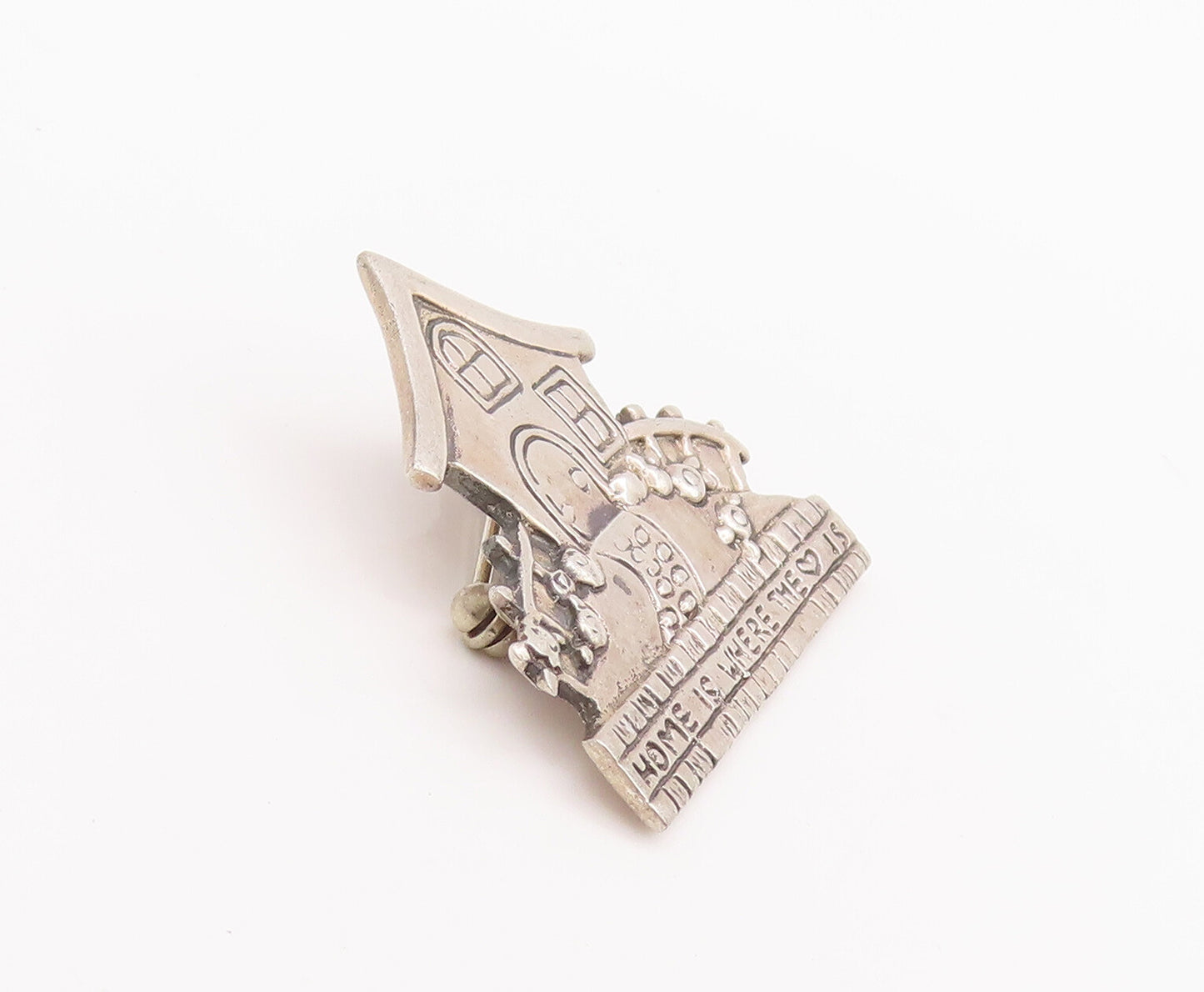 925 Sterling Silver Vintage Brooch Pin MARY ENGELBREIT Solid Carved Home BP10677