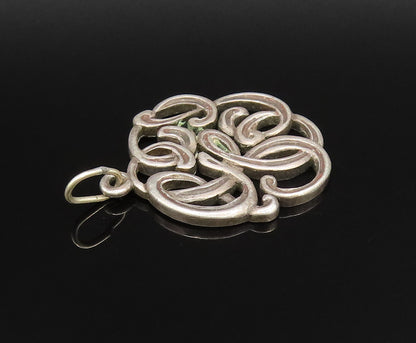 925 Sterling Silver  Vintage Knotted Abstract Cutout Pendant  PT21699