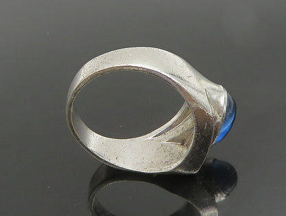 CLARK COOMBS 925 Silver  Vintage Chalcedony & Cubic Zirconia Ring Sz 10  RG24673