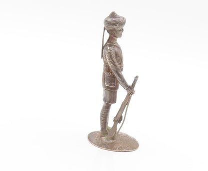 925 Sterling Silver Vintage Paper Weight Heavy 3D Carved Soldier  TR3812