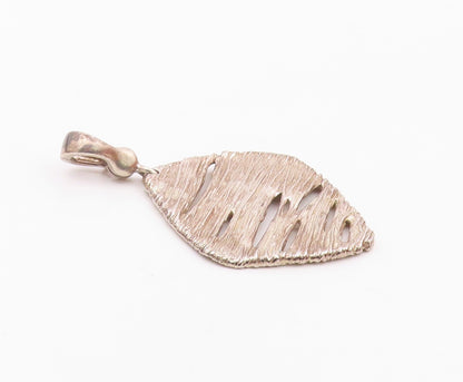 ESPO 925 Sterling Silver  Vintage Shiny Textured Drop Pendant  PT17864