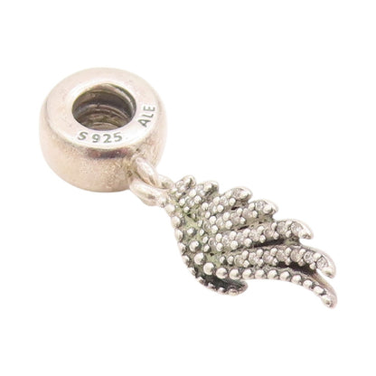 925 Sterling Silver Vintage Pendant PANDORA CZ Inlay Wings Of Angel  PT24400