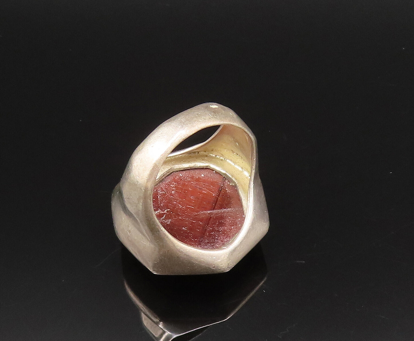 SILPADA 925 Silver  Vintage Tiger's Eye Octagon Shaped Ring Sz 8  RG25813