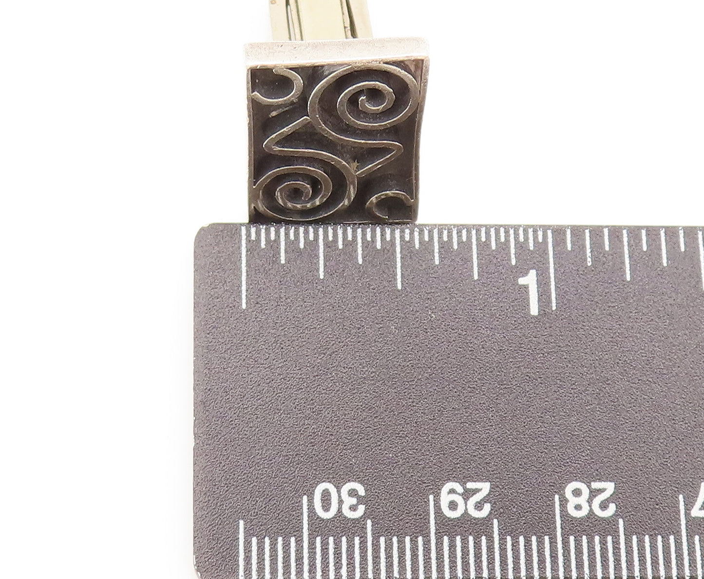 MEXICO 925 Sterling Silver Vintage Raised Spiral Art Cuff Links  TR3540