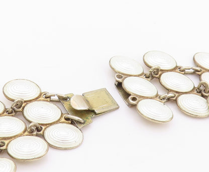 925 Sterling Silver Vintage Necklace NORWAY Designer Enameled Sea Shells  NE4481