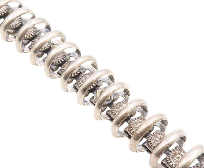925 Sterling Silver Vintage Bracelet SILPADA Classic Textured Disc Link  BT12072