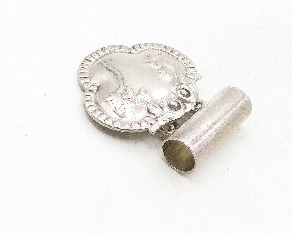 TALLERES LAGUNAS 925 Sterling Silver  Vintage Floral Vine Slide Pendant PT7937