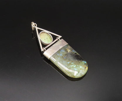 925 Sterling Silver  Vintage Beaded Detail Labradorite Pendant  PT21181