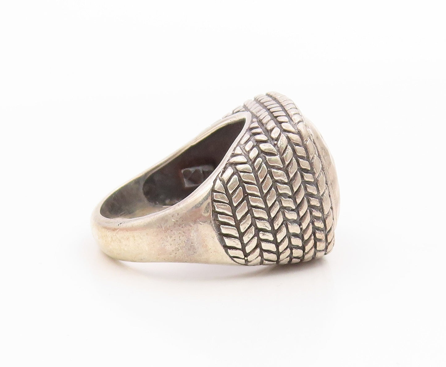925 Sterling Silver Vintage Ring SILPADA Braided Square Dome Band  Sz 9  RG36101