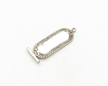 MIDDLE EAST 925 Sterling Silver Vintage Hieroglyphics Cartouche Pendant PT15608