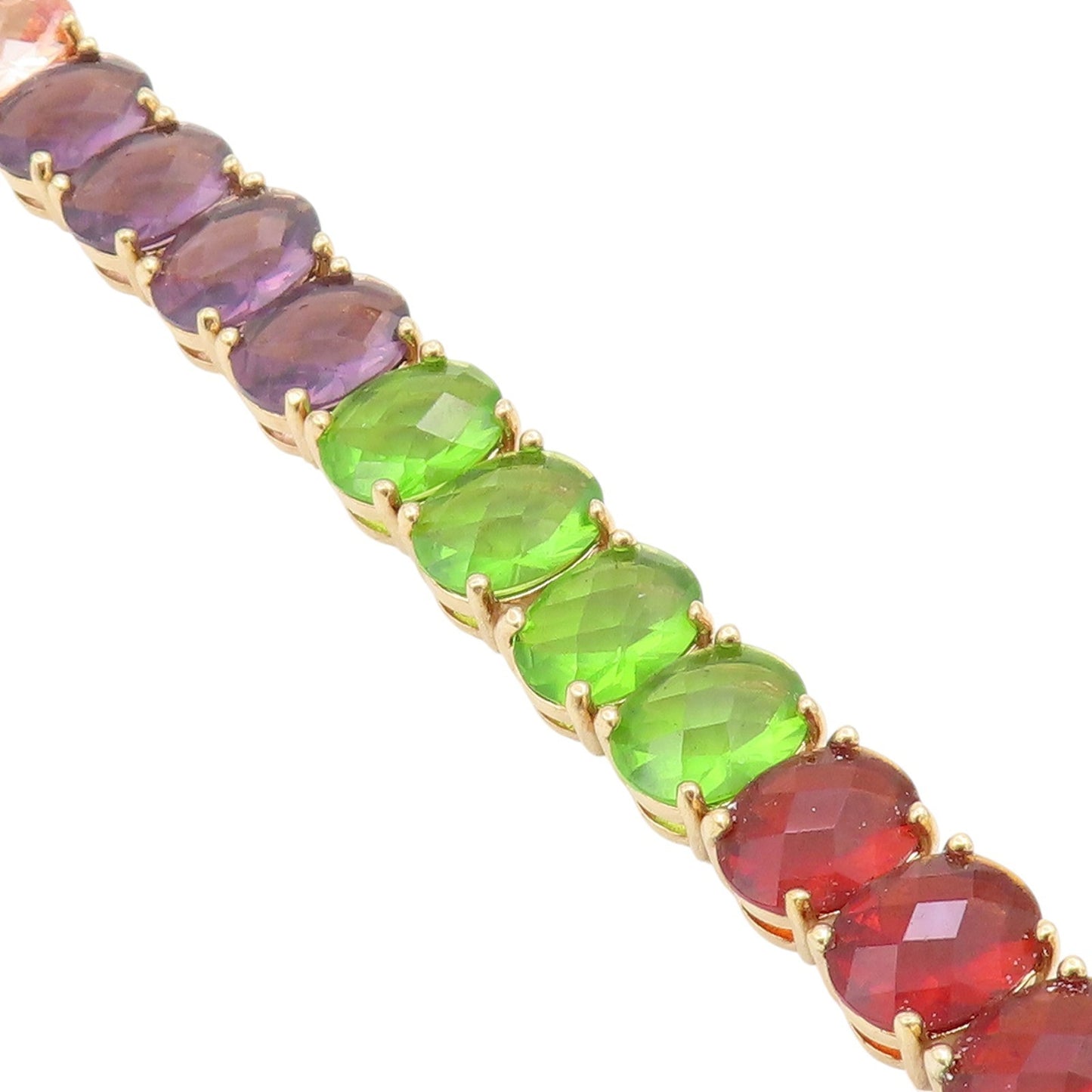 925 Sterling Silver Vintage Bracelet Gold Plated DAVID SIGAL Gemstone  BT11732