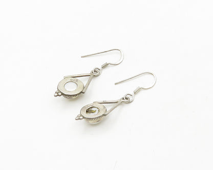 925 Sterling Silver  Vintage Freshwater Pearl Twist Dangle Earrings  EG9672