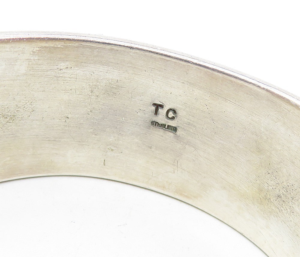 TOM CHARLEY NAVAJO 925 Sterling Silver Vintage Fluted Watch Cuff  TR1382