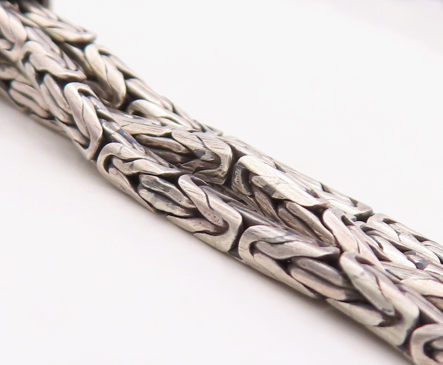 925 Sterling Silver Vintage Necklace Solid Designer Linked Multi Chain  NE4329