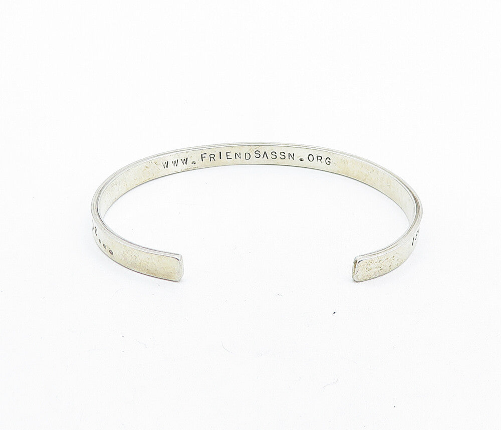 925 Sterling Silver  Vintage Amazing Woman Stamped Quote Cuff Bracelet  BT2562