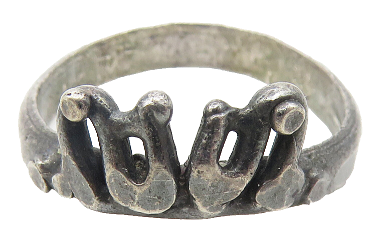 925 Sterling Silver  Vintage Oxidized Hammered Detail Band Ring Sz 7  RG10913