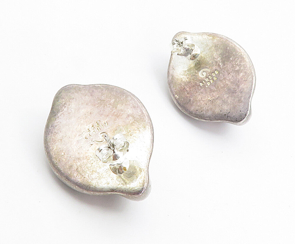 AIRESS 925 Sterling Silver  Vintage Dark Tone Hollow Dome Drop Earrings EG2946