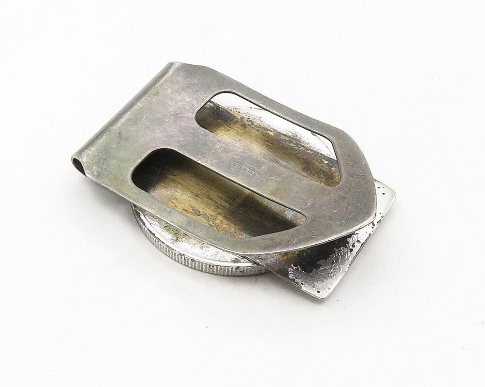 SIMMONS 925 Sterling Silver  Vintage United States Coin Money Clip  TR1768