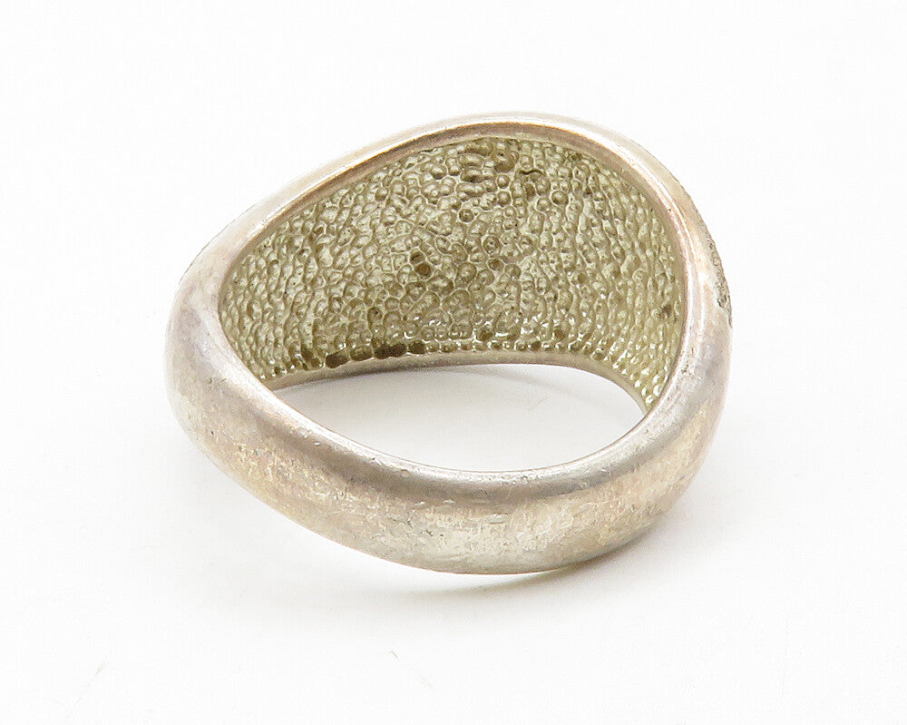 925 Sterling Silver  Vintage 2 Tone Layered Wavy Design Band Ring Sz 7 RG13322