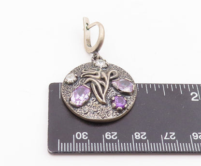 925 Sterling Silver Vintage Earrings Amethyst & Gemstone Single Pieces  EG14300