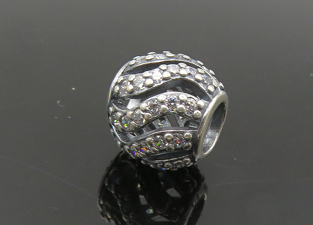 PANDORA 925 Sterling Silver  Vintage Cubic Zirconia Slide Pendant  PT16487