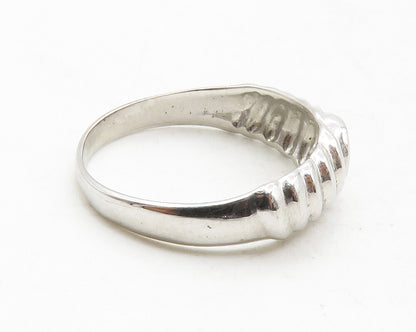 925 Sterling Silver  Cubic Zirconia Graduated Design Band Ring Sz 7.5  RG12937
