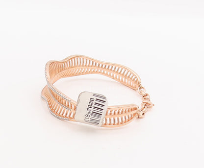 925 Sterling Silver Vintage Bracelet Designer Cutout CZ Bands  BT10669