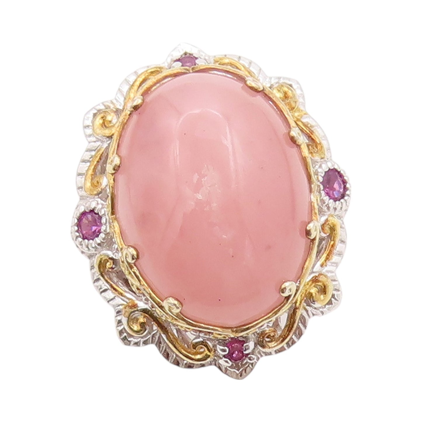 925 Sterling Silver Vintage Ring MICHAEL VALITUTTI Oval Gemstone  Sz 5.5 RG32471