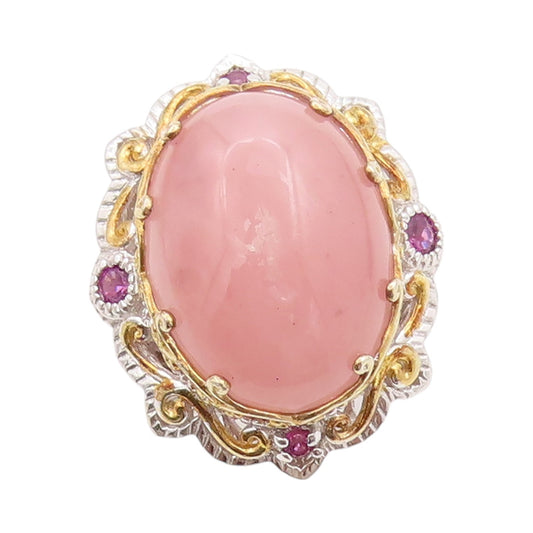 925 Sterling Silver Vintage Ring MICHAEL VALITUTTI Oval Gemstone  Sz 5.5 RG32471