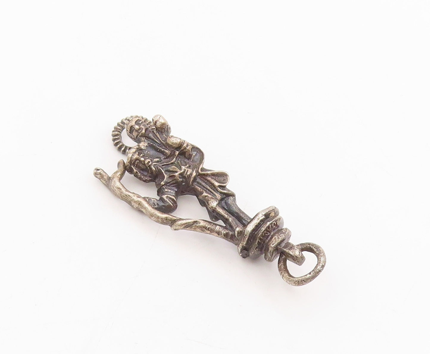 925 Sterling Silver Vintage Pendant St. Christopher & Infant Jesus Charm PT25772