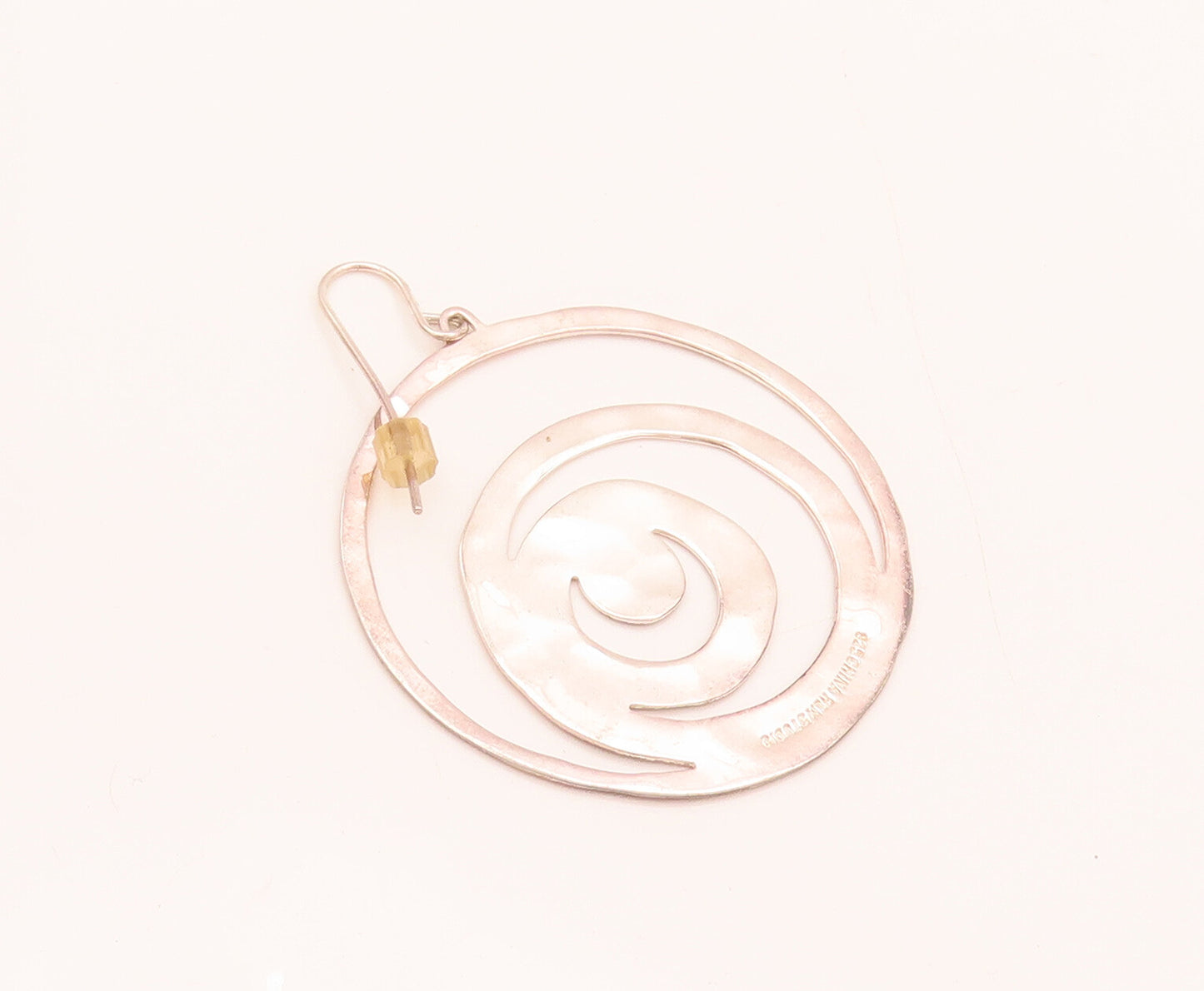 RLM STUDIO 925 Sterling Silver Vintage Moon Inside Moon Round Earrings EG12442