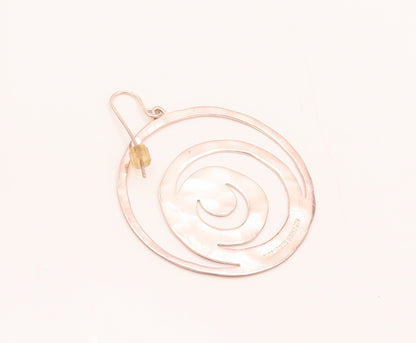 RLM STUDIO 925 Sterling Silver Vintage Moon Inside Moon Round Earrings EG12442