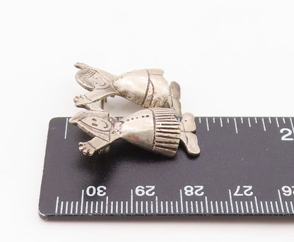 925 Sterling Silver Vintage Brooch EFS Dancing Children Figural Pin  BP12543