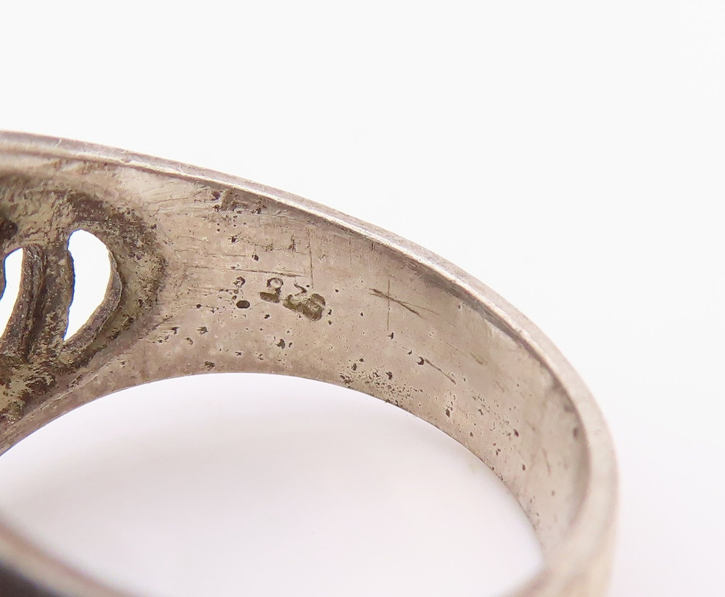 925 Sterling Silver Vintage Ring Classic Open Scrollwork Band  Sz 5.5  RG36311