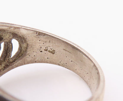 925 Sterling Silver Vintage Ring Classic Open Scrollwork Band  Sz 5.5  RG36311