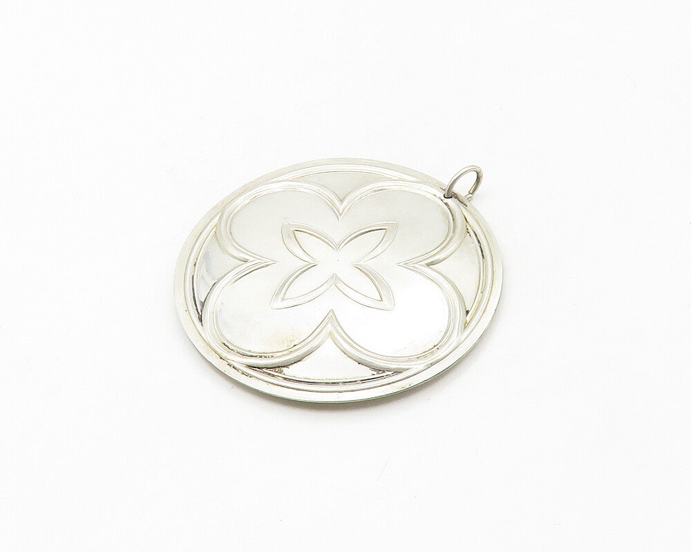 TOWLE 925 Sterling Silver  Vintage Flute Player Flower Pattern Pendant PT14117