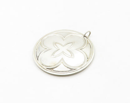 TOWLE 925 Sterling Silver  Vintage Flute Player Flower Pattern Pendant PT14117