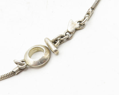 CAROLEE 925 Silver Vintage Round Cubic Zirconia Snake Chain Necklace  NE1905