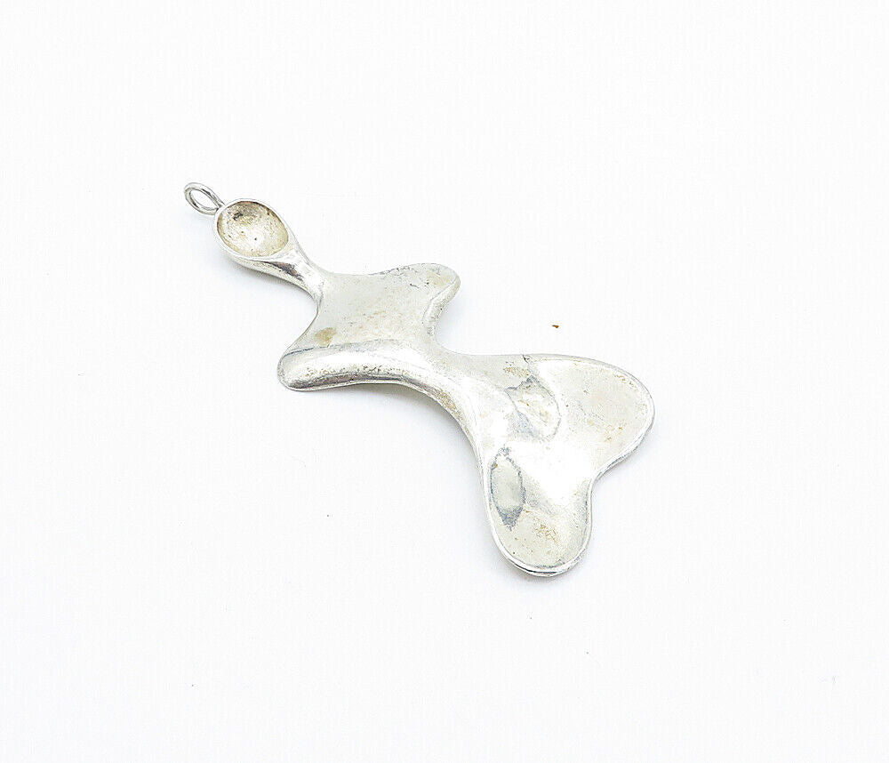 925 Sterling Silver  Vintage Modernist Woman's Body Silhouette Pendant  PT4095