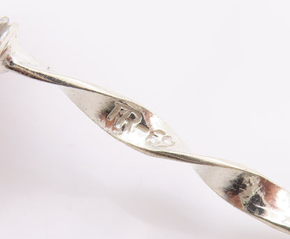 925 Sterling Silver Vintage Pendant Heavy Solid Perfume Bottle OPENS  PT24793