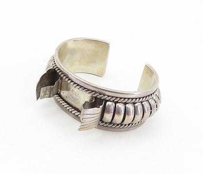 TOM CHARLEY NAVAJO 925 Sterling Silver Vintage Fluted Watch Cuff  TR1382