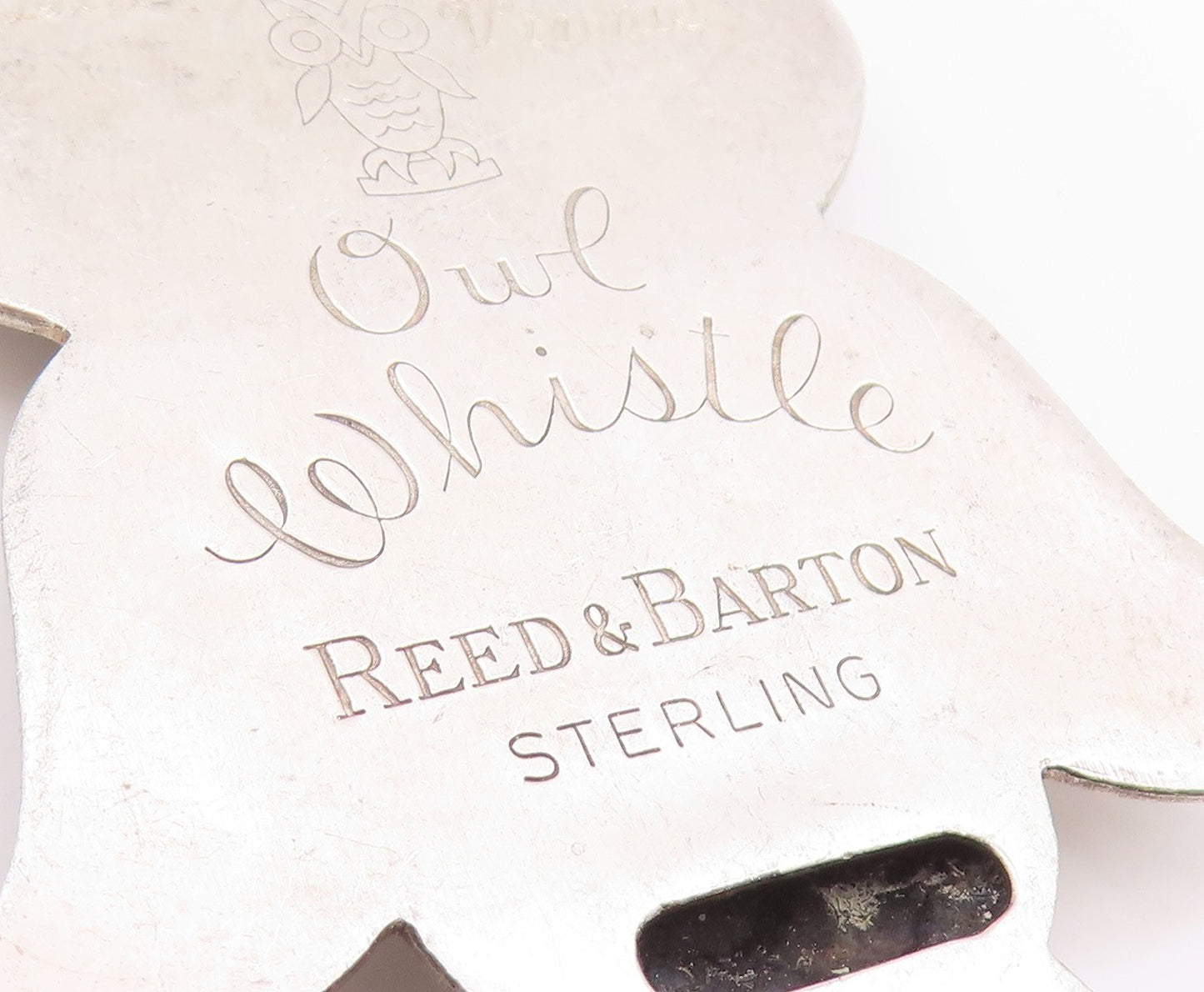 925 Sterling Silver Vintage Pendant REED & BARTON Classic Owl Whistle  PT26296