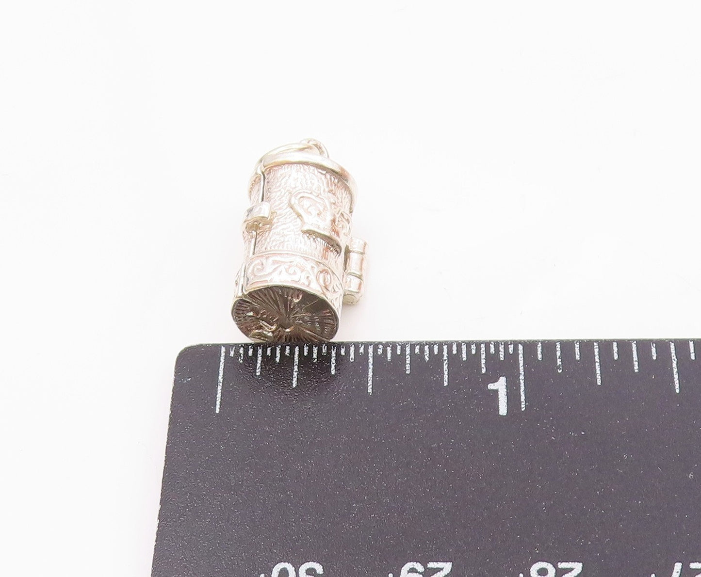 925 Silver  Vintage Royal Hatch With Solider Charm Pendant (OPENS)  PT20656