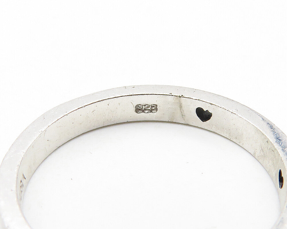 LIPUSA 925 Silver  Vintage Faith Believe Grace Band Ring Sz 6.5  RG10293