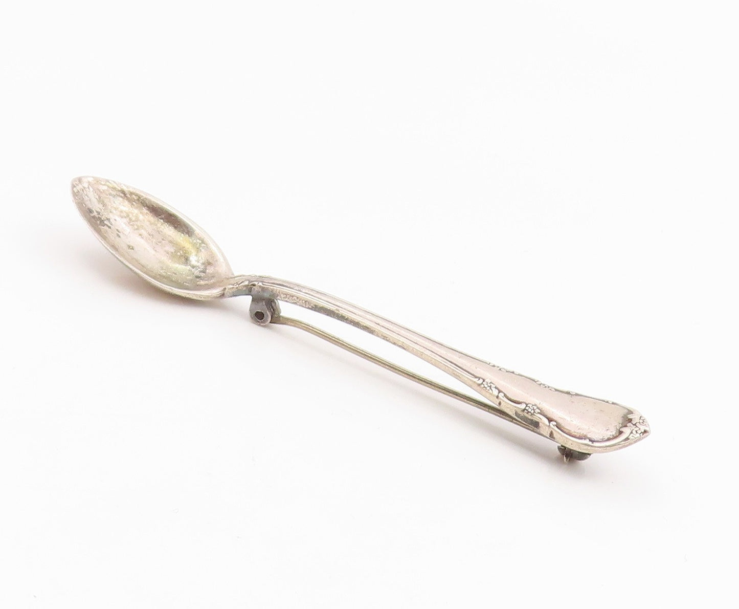 LUNT 925 Sterling Silver Vintage Modern Victorian Spoon Brooch Pin  BP5046