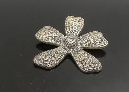 SILPADA 925 Silver  Vintage Dark Tone Hammered Flower Motif Pendant  PT19143