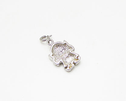 925 Sterling Silver  Enamel Animated Character Charm Pendant  PT2013