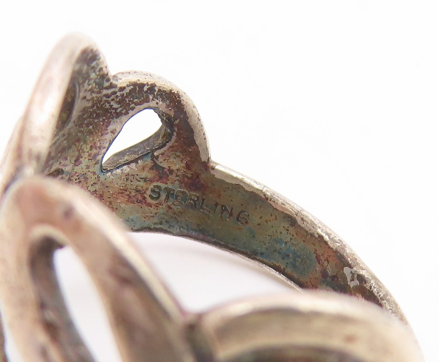 925 Sterling Silver Vintage Ring CELLINI Swirly Scrollwork Band  Sz 7  RG35095