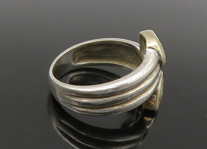 925 Silver  Vintage Tear Drop Cubic Zirconia Bypass Band Ring Sz 7.5  RG22196