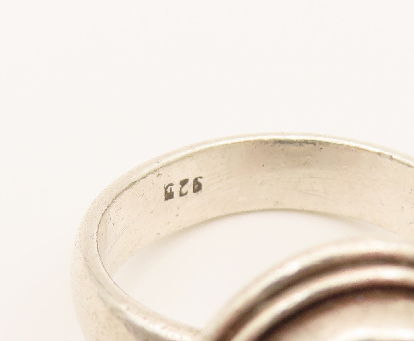 925 Sterling Silver  Vintage Minimalist Cabochon Black Onyx Ring Sz 9  RG26294